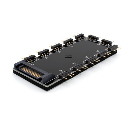 ARGB 5V/3Pin Fan PWM HUB 1 bis 12 Multi Way PWM Cooler Fan HUB Splitter(SATA) - Afbeelding 2 van 6