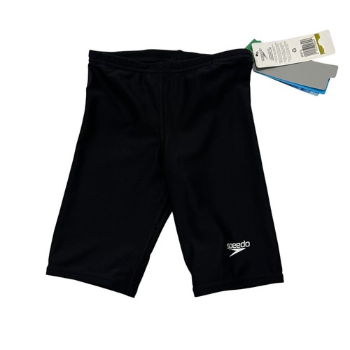 Speedo Youth Core Solid Jammer Boys Swim Shorts Black Size 24 Competition Racing