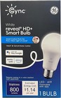 GE Lighting 93130121 GE 9.5W A19 Smart Bulb - Reveal HD+ Smart Bulb