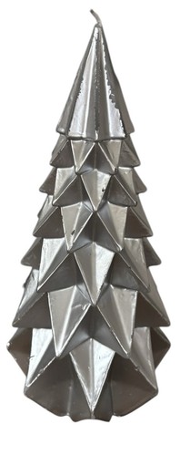Nwt Ashland Silver Gray Christmas Xmas Tree Candles Set Of 2 Holiday Decor 10” - Picture 4 of 7