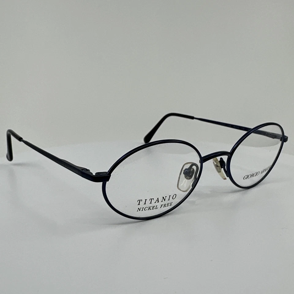 Nuevas gafas vintage Giorgio Armani 274-T GA 274 Titanio C. 1128 Azul 49-19 mm Foto 4 de 4