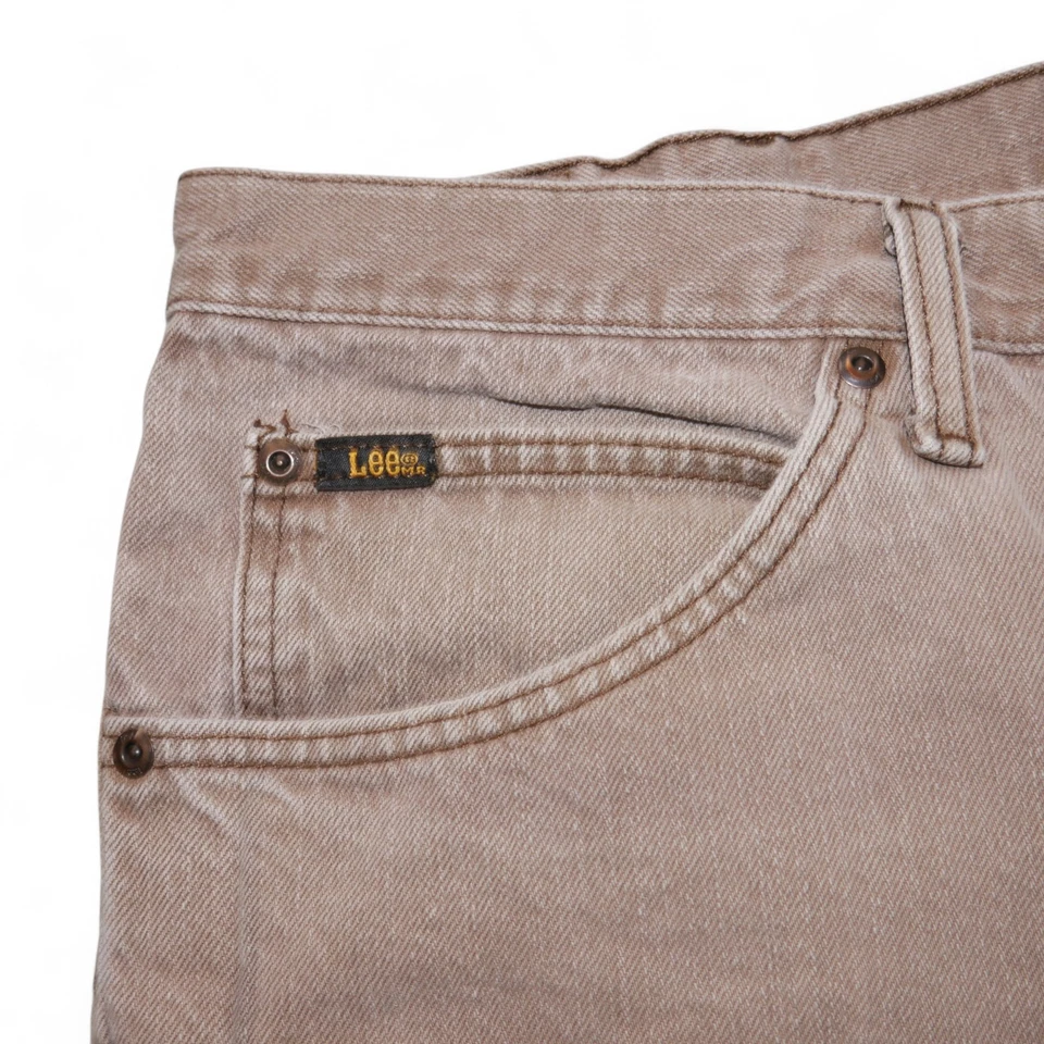 Pantalones Cortos Vaqueros LEE Para Hombre Beige Talla Real 37 Etiqueta 40 Vintage Calce Suelto Foto 4 de 4