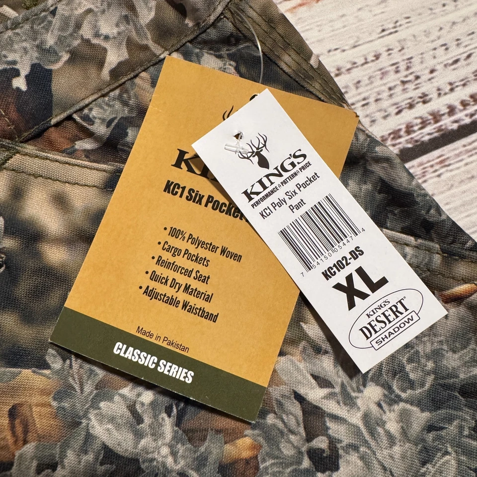 Kings Camo KC1 6 Pocket Hunting Camping Pants Men's Size XL (42x31) - Image 4 of 4