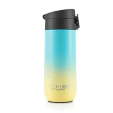 Tupperware Xploris Insulated Flask Bottle 160z STAINLESS STEEL Seashore NEW