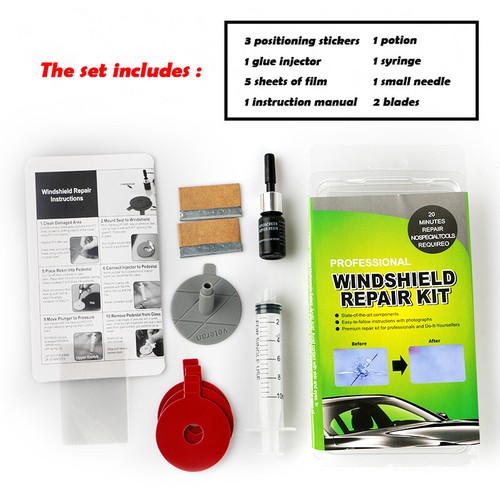 Automotive NANO Glass Repair Fluid Car Windshield Resin Crack Tools Kit - Picture 2 of 11