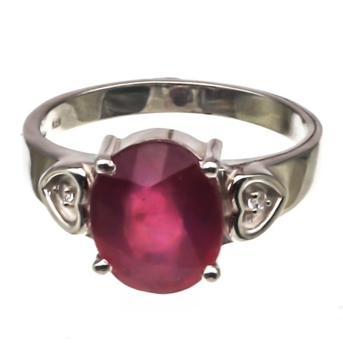 Natural 5.00 Carat Solid 925 Sterling Silver Handmade Ruby Ring - Picture 2 of 3
