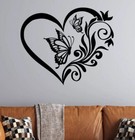 18” Wall Stickers Heart Butterfly Inspired Design Art Home Décor Vinyl Decal Art