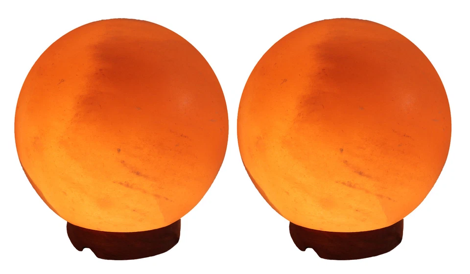 IndusClassic Himalayan Globe Himalayan Salt Lamp Ionizer Air Purifier Pack of 2