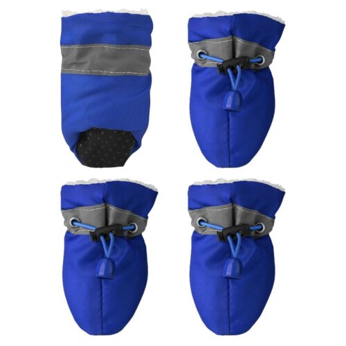 4Pcs Waterproof Winter Warm Pet Dog Shoes Anti-slip Rain Snow Boots Puppy Socks - Picture 20 of 20