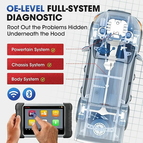 AUTEL MaxiCOM MK808TS OBD2 Diagnóstico Herramienta Escáner Código TPMS SRS ABS - Imagen 3 de 12