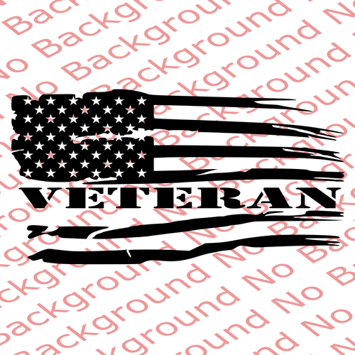 LARGE VETERAN Distressed USA American Flag Vinyl Decal Sticker Car Window US022 - Picture 6 of 7