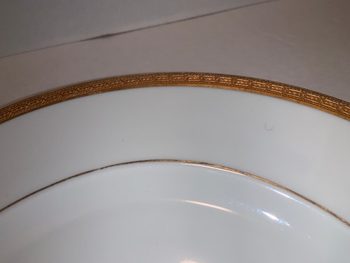 Plato de cena Haviland Limoges MONCEAU 10 1/4" adornado en oro - Imagen 6 de 11