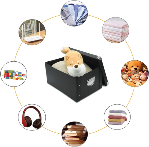 GUOZI Collapsible Storage Box, Decorative Memory Box with Lid & Metal Reinforced - Picture 6 of 12