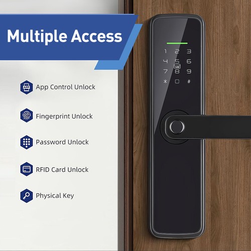 Elektronisches Türschloss Tuya APP Bluetooth Türöffner Fingerabdruck Schloss NEU - Bild 8 von 14