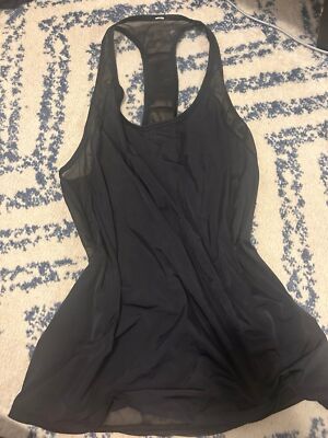 Black Mesh Ruched Lululemon Racerback Tank top | eBay