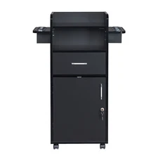 Beauty Salon Trolley Cart Salon Cabinet with 1 Drawer Salon Station Rolling Cart
