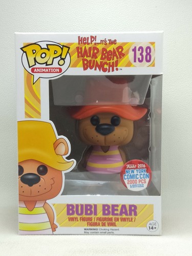 Funko Pop NYCC 2016 Bubi Bear (Near Mint) #138 Hair Bear Bunch (Protector)