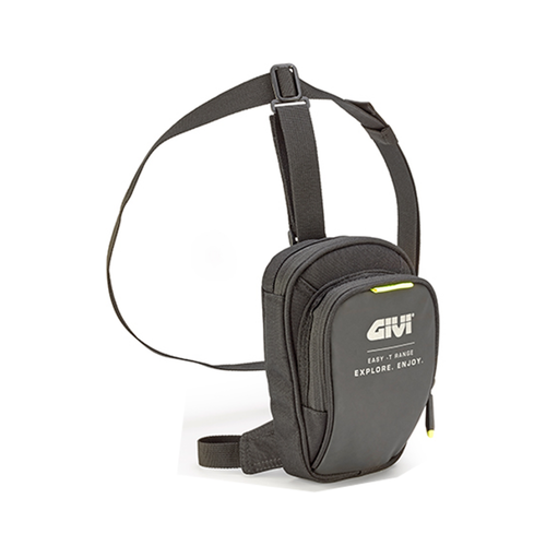 MOTORCYCLE LEG PURSE GIVI BLACK ADJUSTABLE POUCH BLACK FABRIC EA139 - Picture 3 of 5