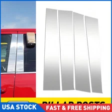 Chrome Pillar Posts for Dodge Ram 2009-2018 4pc Set Window Door Trim Cover Kit