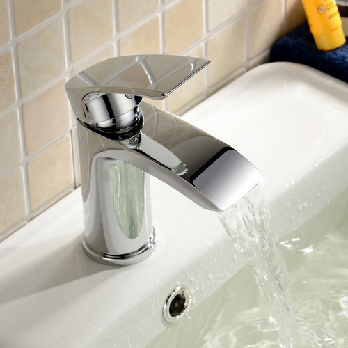 LIBRA WATERFALL BATHROOM CHROME BATH FILLER SHOWER & BASIN MIXERS + FREE WASTE - Picture 28 of 39