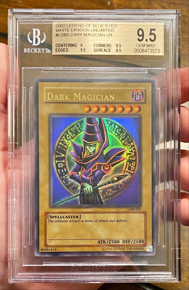 2002 Yu-Gi-Oh DARK MAGICIAN LOB-005 Unlimited English BGS