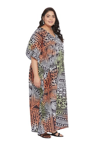 Women Kaftan Casual Maxi Dress Kimono Sleeve Evening Gown Beachwear Sundress - Picture 279 of 452
