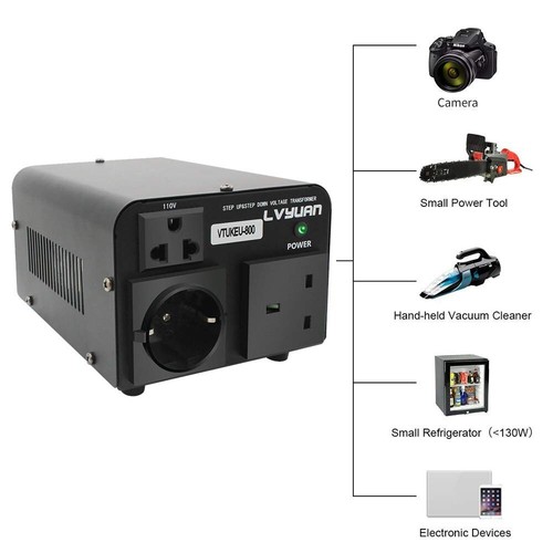 800 Watts Voltage Transformer, Step Up Step Down Voltage Converter, with US & UK - Picture 2 of 7
