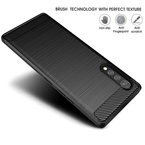 Coque résistante TPU en fibre de carbone antichoc pour LG Velvet 5G - Photo 3 sur 11