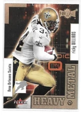 RICKY WILLIAMS 2000 FLEER METAL HEAVY METAL 5 NEW ORLEANS SAINTS TEXAS LONGHORNS