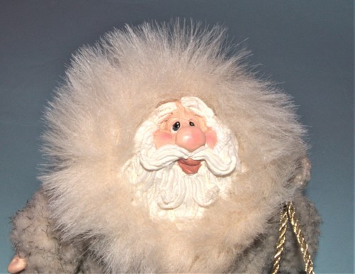"Woolberry" Papá Noel de Navidad Russ Berrie K Kelly en blanco medios mixtos #21018 Nuevo - Imagen 5 de 5