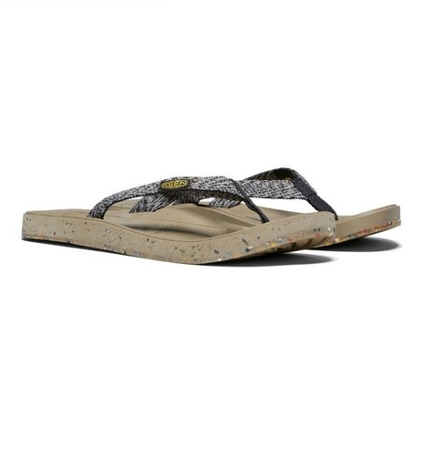 Keen Harvest Flip Flops Women's Black Woven Fabric Thong Outdoor Sandals Size 9 - Picture 2 of 7