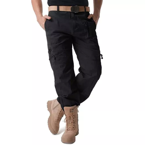 Men's Casual Cargo Pants Military Army Combat Trousers Outdoor Hiking Pants - Picture 14 of 36