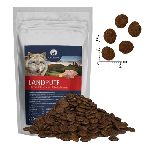 Wolfsmond 3 x 300 g Probepackung Hundefutter Lamm Pute Lachs Getreidefrei Frisch - Bild 3 von 5