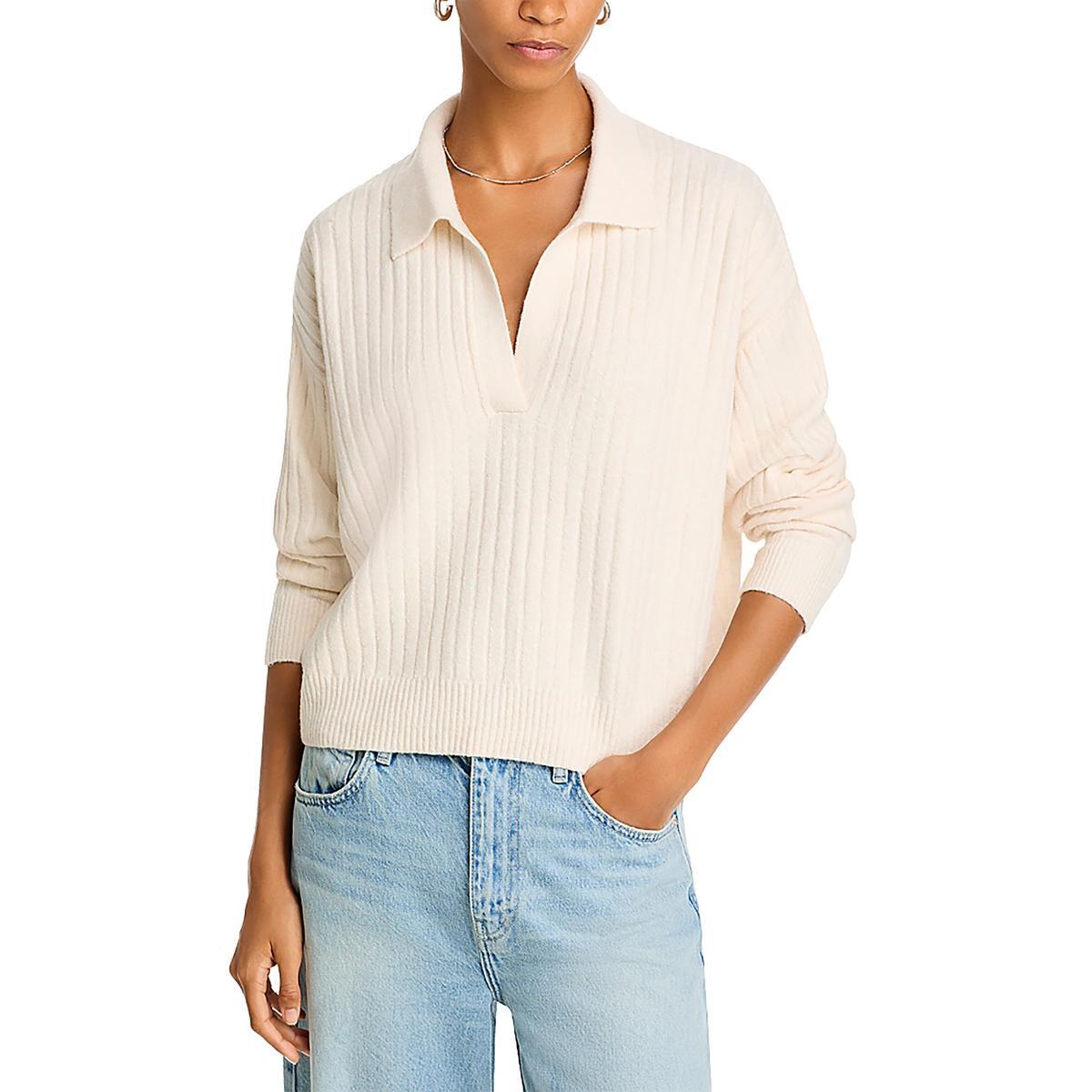 French Connection Женский пуловер с воротником из полушерстяной ткани цвета слоновой кости XS BHFO 8877