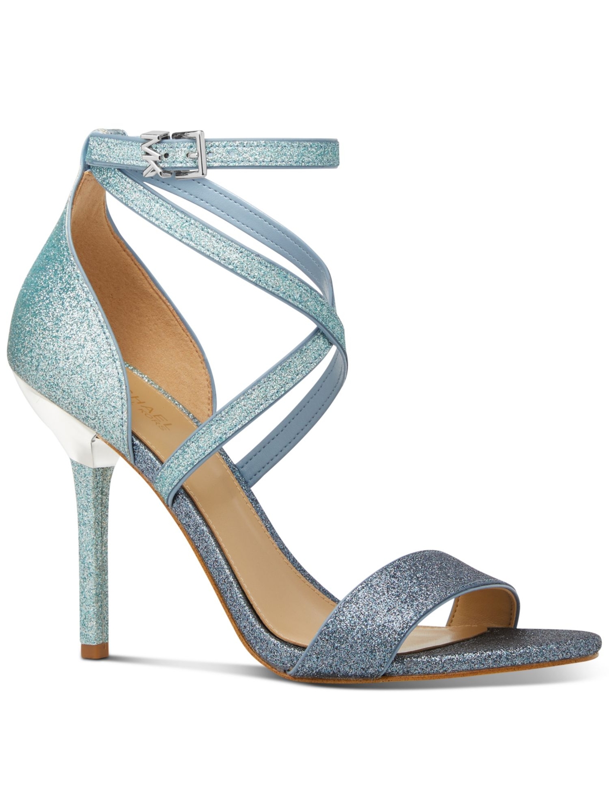 MICHAEL MICHAEL KORS Женский синий блестящий ремешок на щиколотке с мягкой подкладкой Astrid с круглым носком