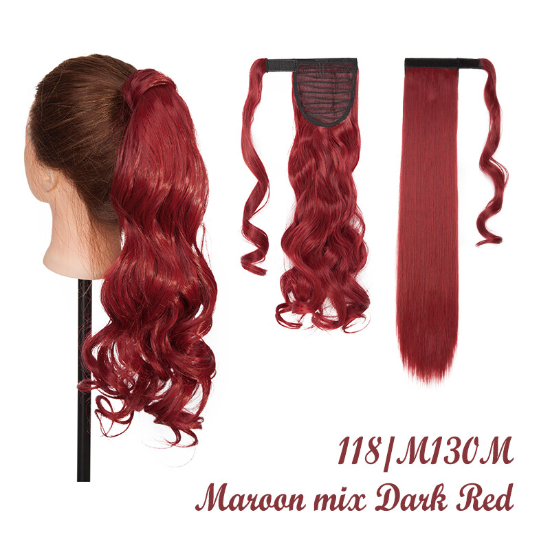 Long Thick Wrap On Ponytail Real As Human Clip In Hair Extensions Pony Tail US - Picture 61 of 74