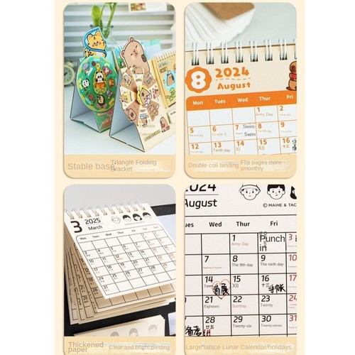 Multi Functional 2025 Calendar Wheel Flip Six in One Desktop Calendar Office - Picture 8 of 20