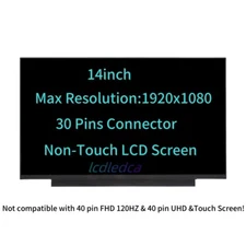 Lenovo NT140FHM-N43 V8.3 5D10W73206 SD10W73199 Non-Touch FHD 30pins LCD Screen