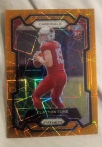 2023 Panini Prizm Orange Ice Clayton Tune RC #302 