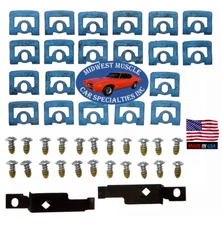 Rear Window Glass Trim Molding Clips Reveal Set Fits 1970 Cuda Barracuda B38