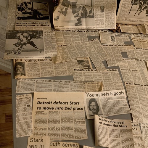 Vintage Lot 75 Minnesota Northstars Zeitungsausschnitte Hockey Fotos - Bild 3 von 12