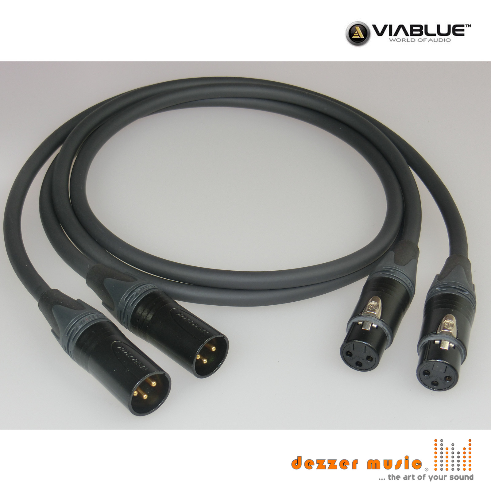 ViaBlue 2x 0,75m sym XLR Kabel NF-S1 Silver Quattro Gold 3pol High EndPREMIUM