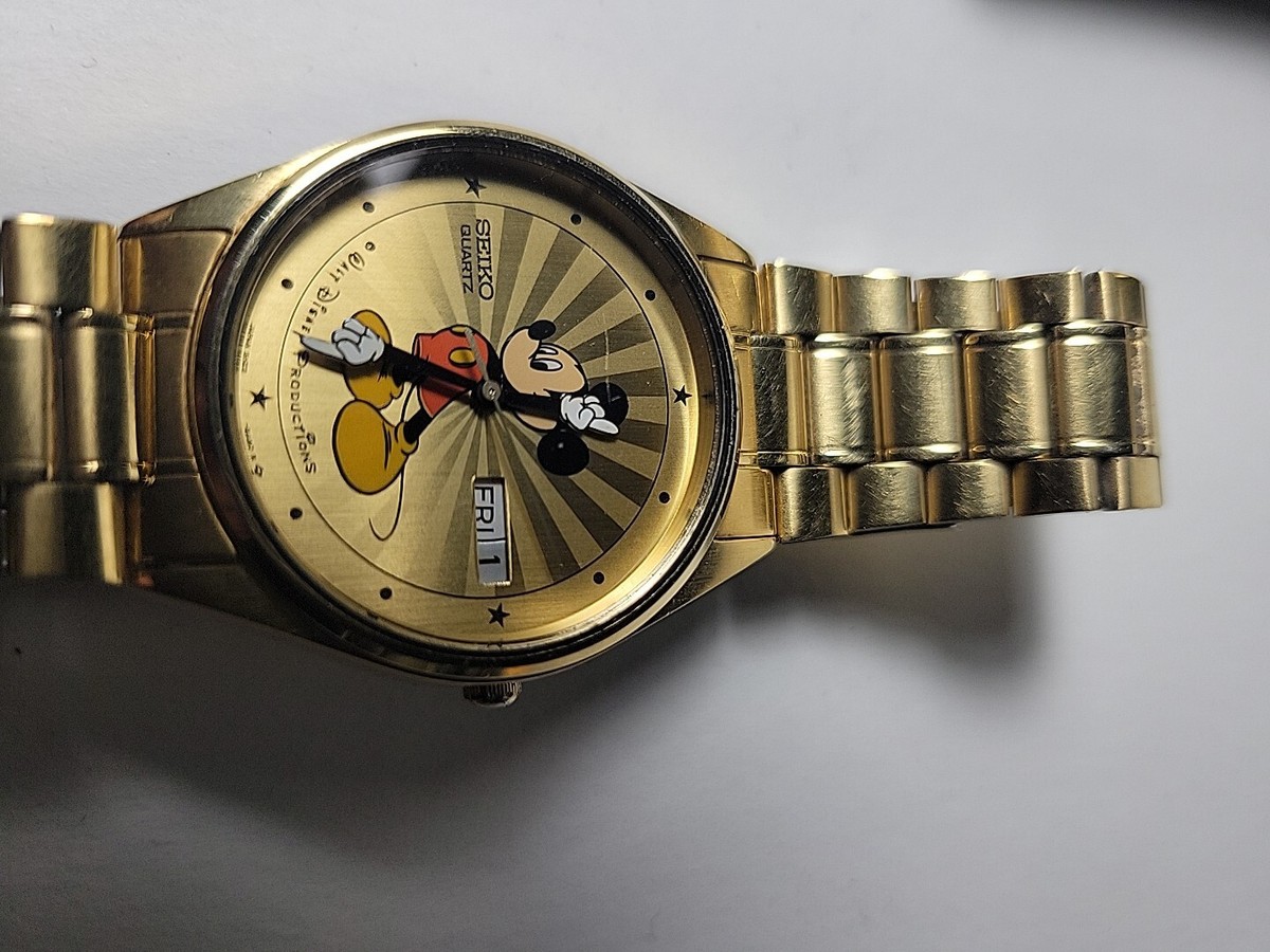 Vintage Mod Seiko Automatic 6309A Repainted Mickey Mouse