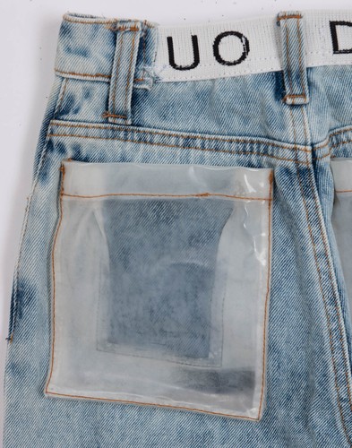 UVP 115€ DUO LONDON Kinder Deconstructed Jeans 8Y Distressed Transparent Taschen - Bild 5 von 6