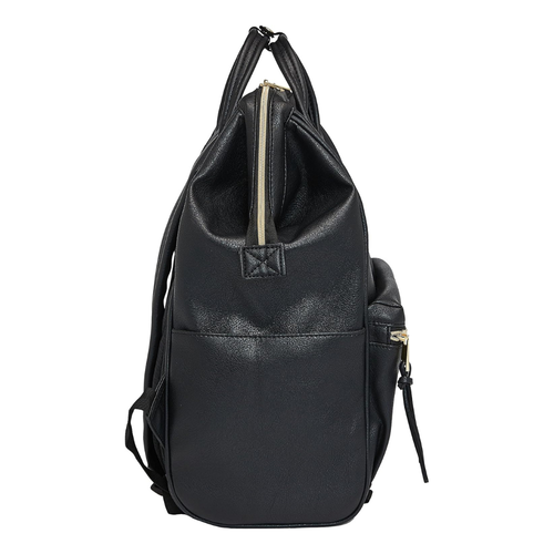 15" Leather Backpack for Women & Men | Laptop, Work, School (Black, Medium) - Picture 2 of 6