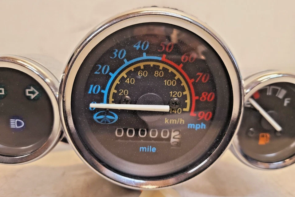Conjunto de velocímetro para 50cc-125cc Lance Cali Classic 90mph Foto 3 de 4
