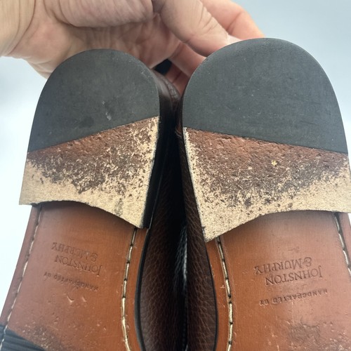 Johnston & Murphy Penny Loafer Shoes Mens 10 M Leather Brown Slip On Preppy - Picture 15 of 15