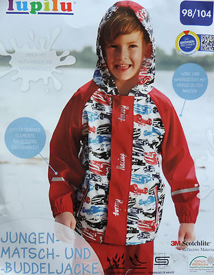 Jungen Regenjacke Matschjacke Buddeljacke Jacke Winddicht