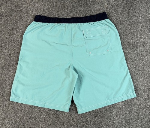 LL Bean Swim Trunks Cargo Pocket Shorts Large Blue Nylon Elastic Waist Utility - Bild 9 von 12