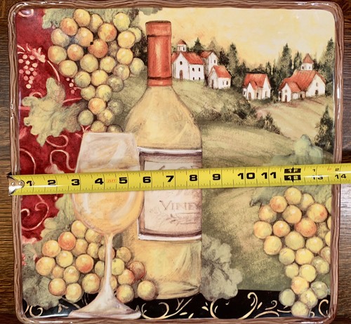 Retired Certified International Susan Winget MERLOT SUNSET 14” Serving Platter - Bild 5 von 6